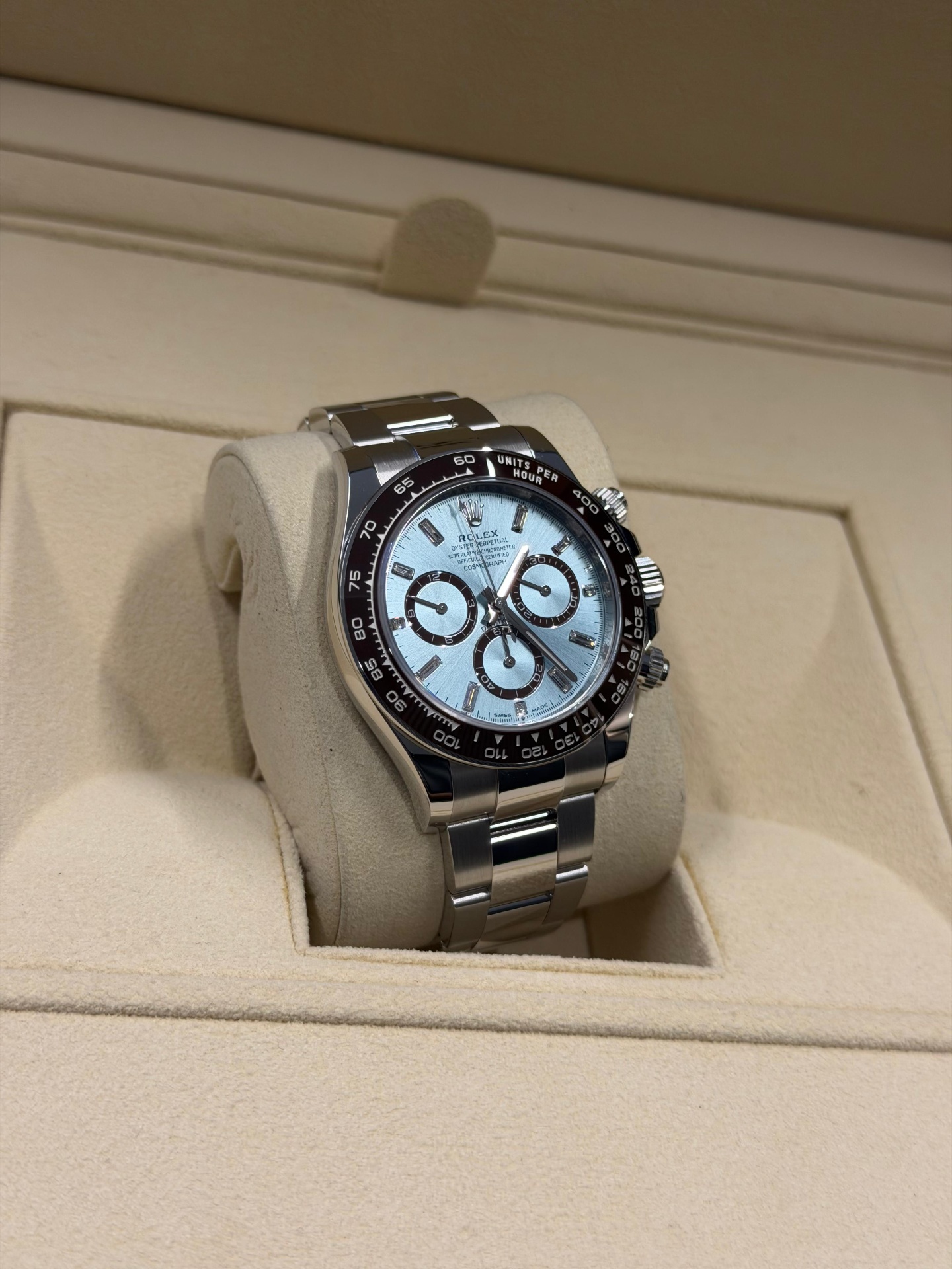 Rolex Daytona platinum ice blue dial